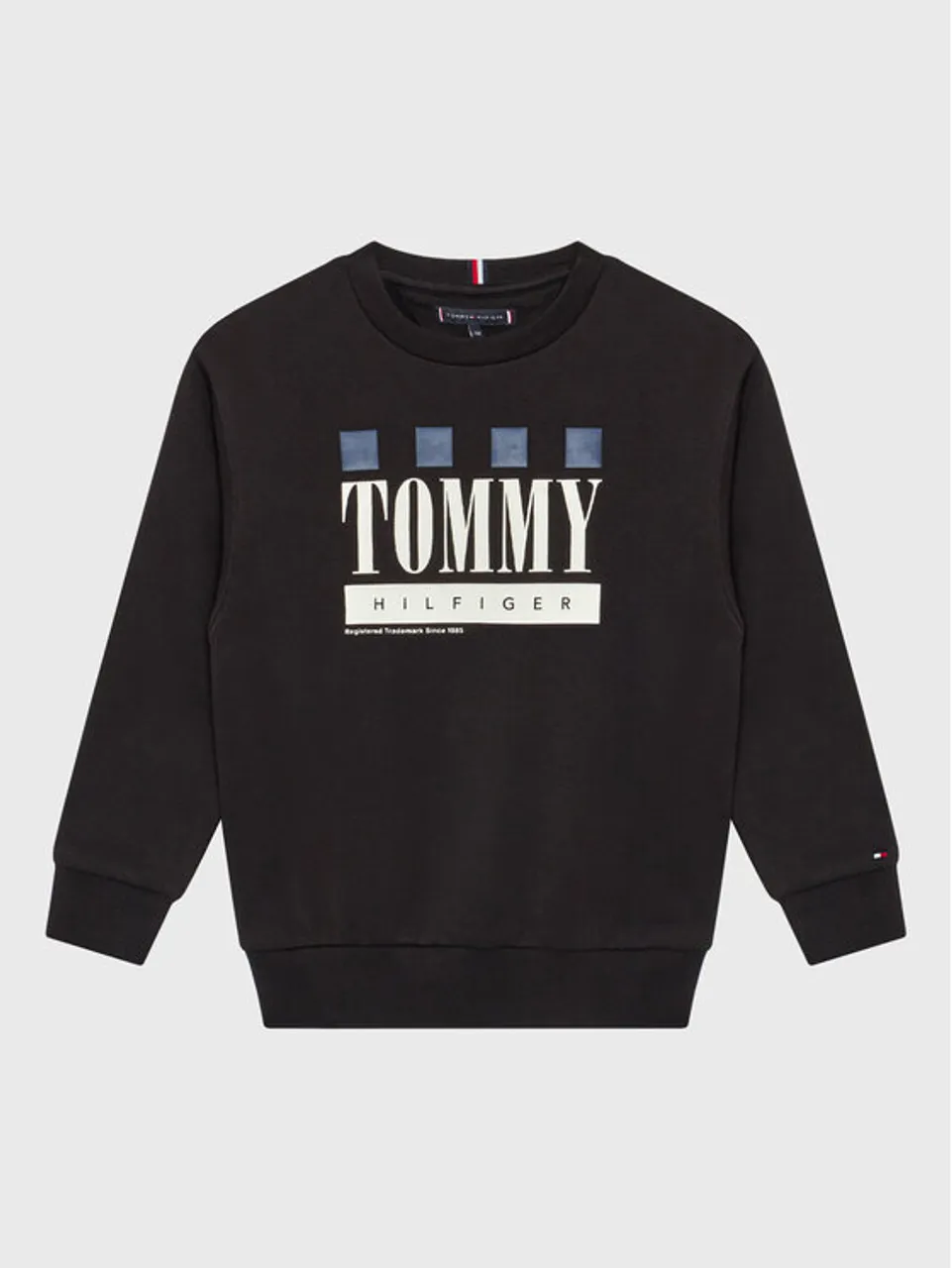 Tommy Hilfiger Sweatshirt Checker Board KB0KB07779 D Schwarz Regular Fit