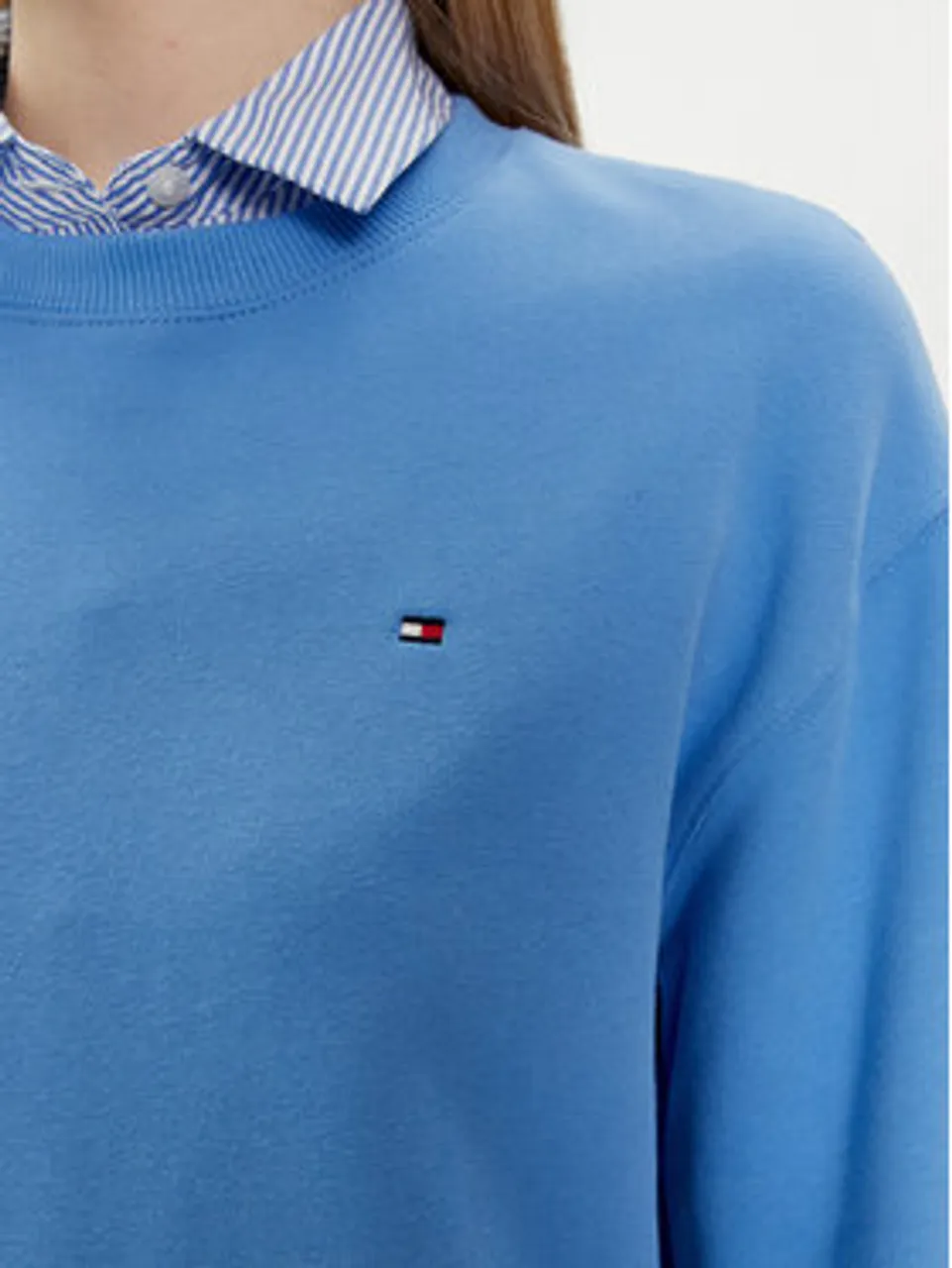 Tommy Hilfiger Sweatshirt Flag WW0WW41246 Blau Regular Fit