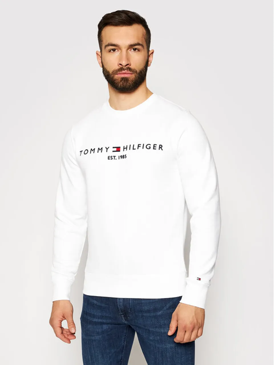 Tommy Hilfiger Sweatshirt Logo MW0MW11596 Weiß Regular Fit