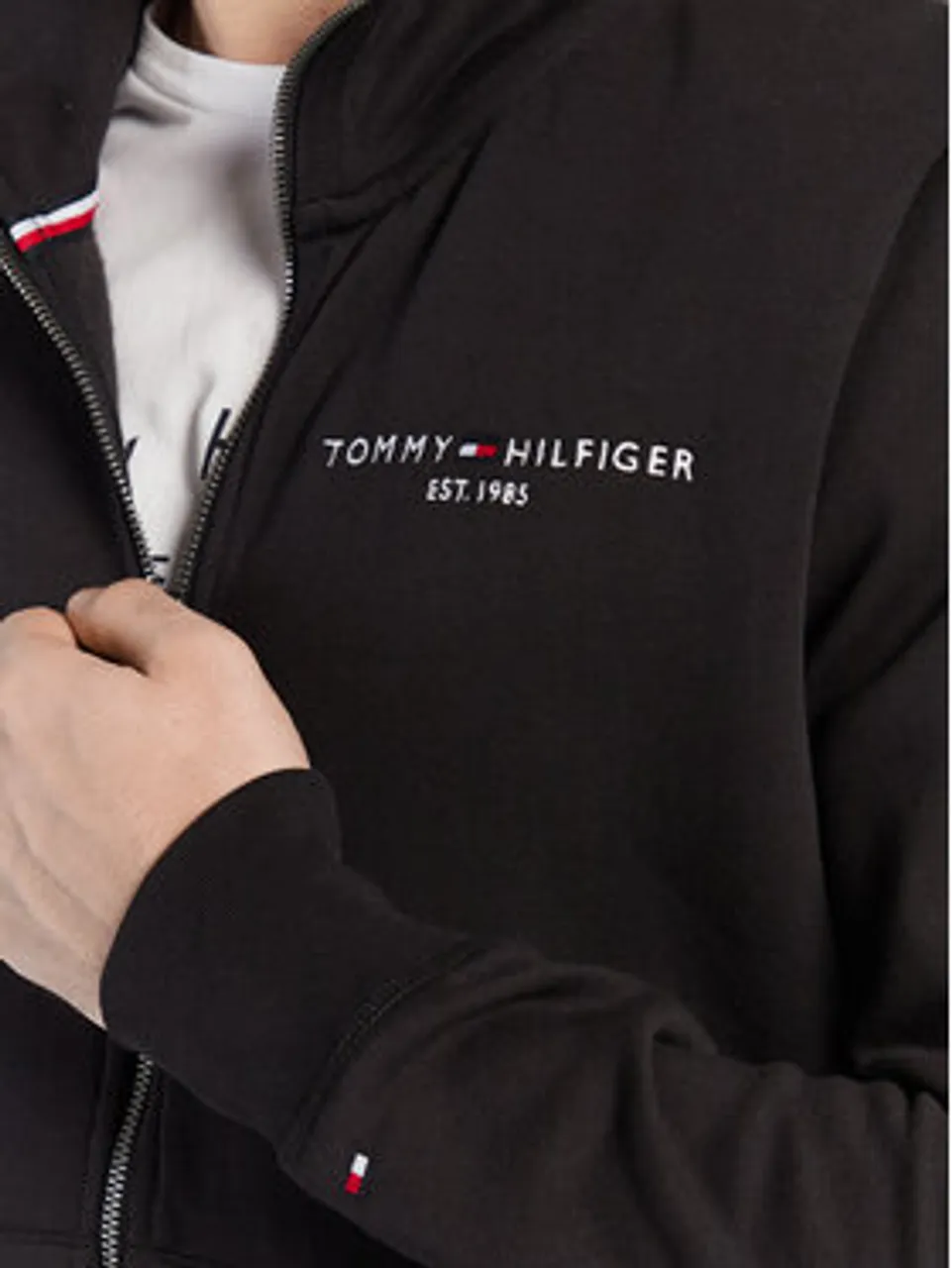Tommy Hilfiger Sweatshirt Logo MW0MW29327 Schwarz Regular Fit