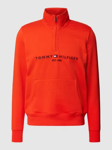 Tommy Hilfiger Sweatshirt mit Label-Stitching in Orange