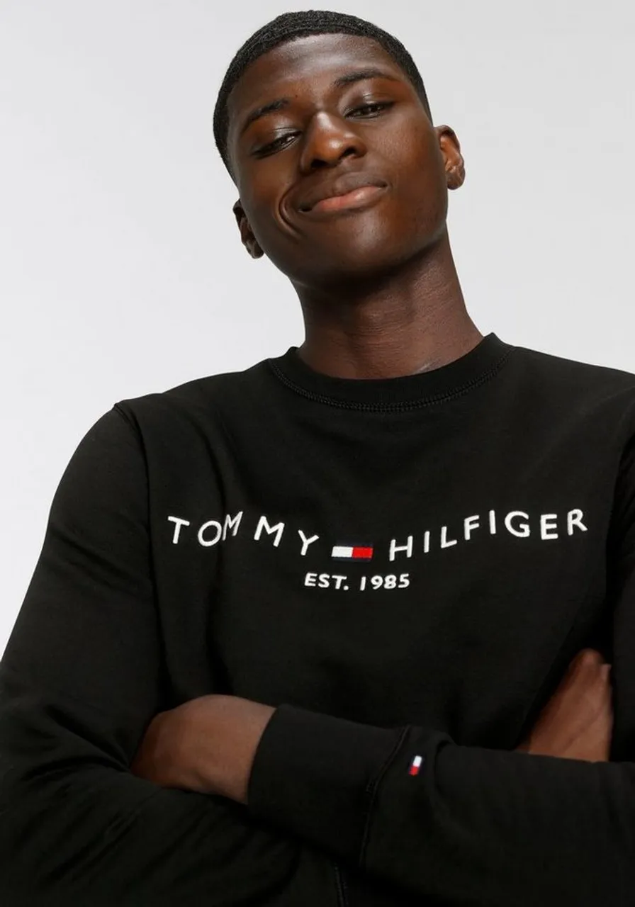 Tommy Hilfiger Sweatshirt TOMMY LOGO SWEATSHIRT mit klassischem Rundhalsausschnitt