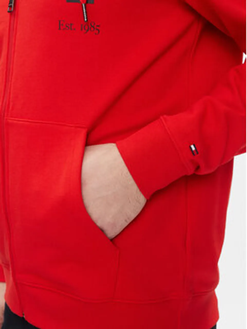 Tommy Hilfiger Sweatshirt Wcc Arched Varsity Zip Thru MW0MW33644 Rot Regular Fit