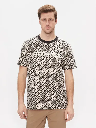 Tommy Hilfiger T-Shirt Aop Monotype Tee MW0MW34187 Schwarz Regular Fit