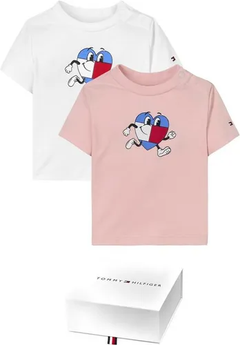 Tommy Hilfiger T-Shirt BABY FLAG TEE 2 PACK GIFTBOX (Packung, 2-tlg., 2er-Pack) Baby bis 2 Jahre