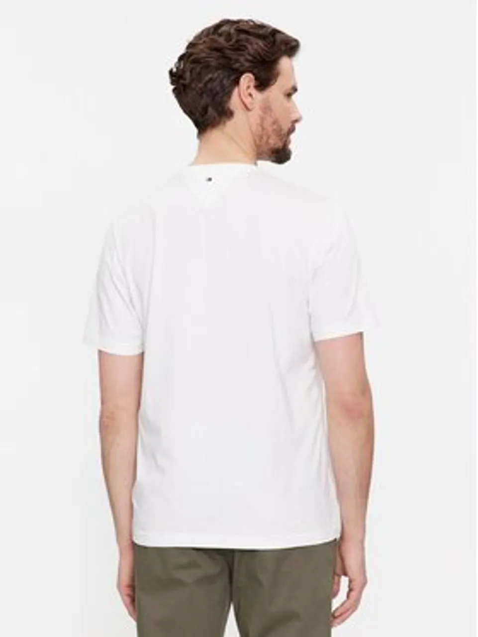Tommy Hilfiger T-Shirt Big Graphic MW0MW34204 Weiß Regular Fit