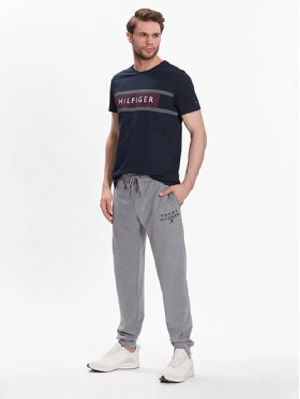 Tommy Hilfiger T-Shirt Brand Love Chest MW0MW30035 Dunkelblau Slim Fit