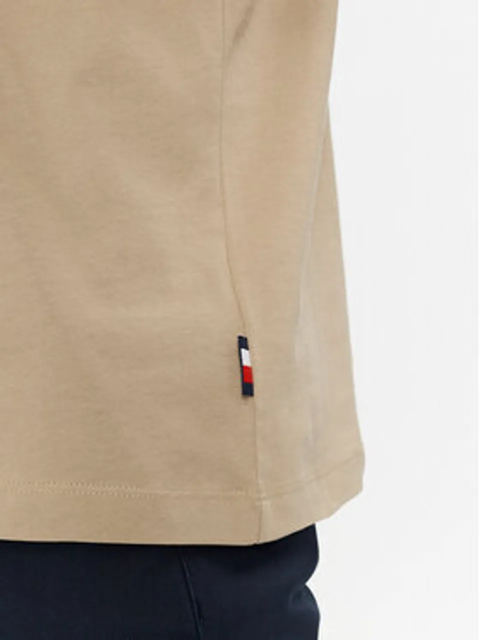 Tommy Hilfiger T-Shirt Flag Cuff Tee MW0MW34430 Beige Regular Fit