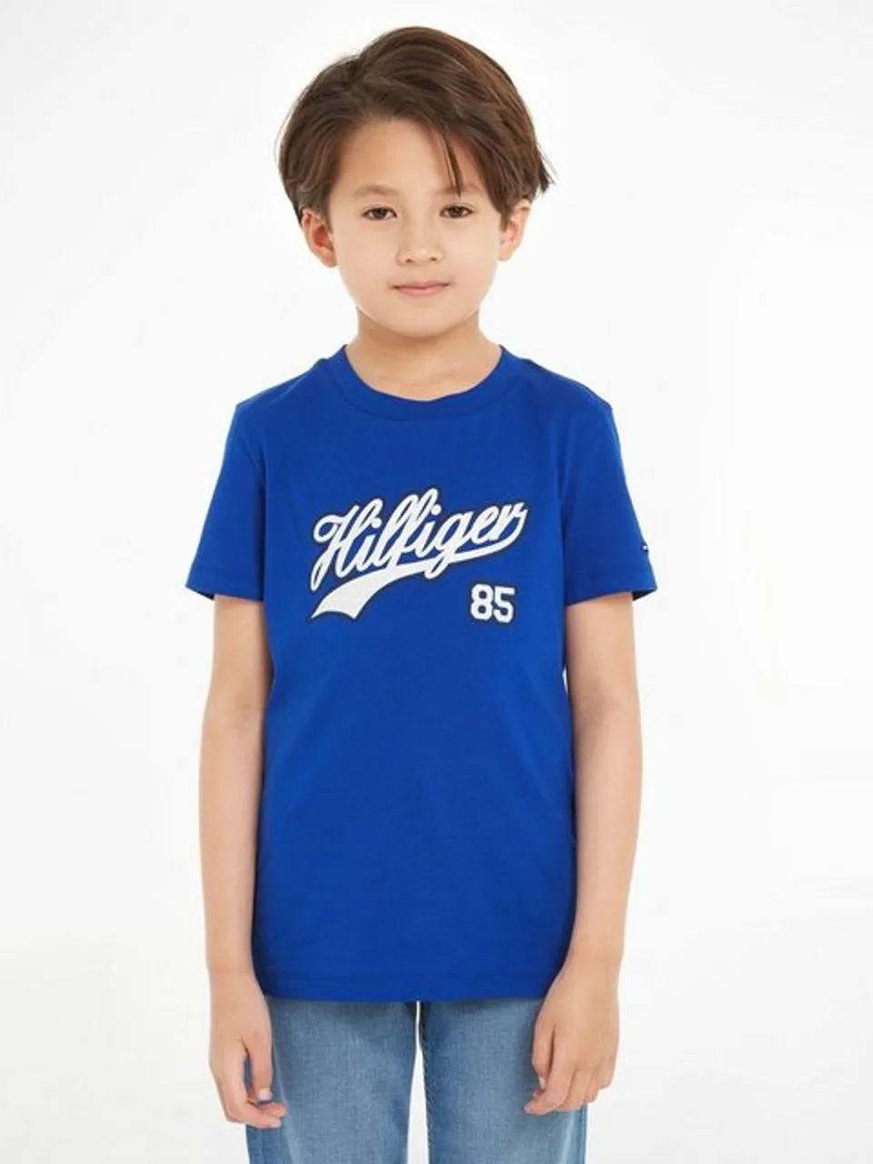 Tommy Hilfiger T-Shirt HILFIGER SCRIPT TEE S/S mit großem Logoschriftzug