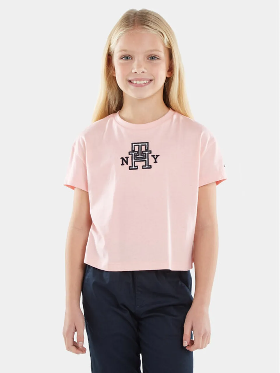 Tommy Hilfiger T-Shirt KG0KG07437 D Rosa Regular Fit