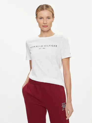 Tommy Hilfiger T-Shirt Logo WW0WW40276 Weiß Regular Fit