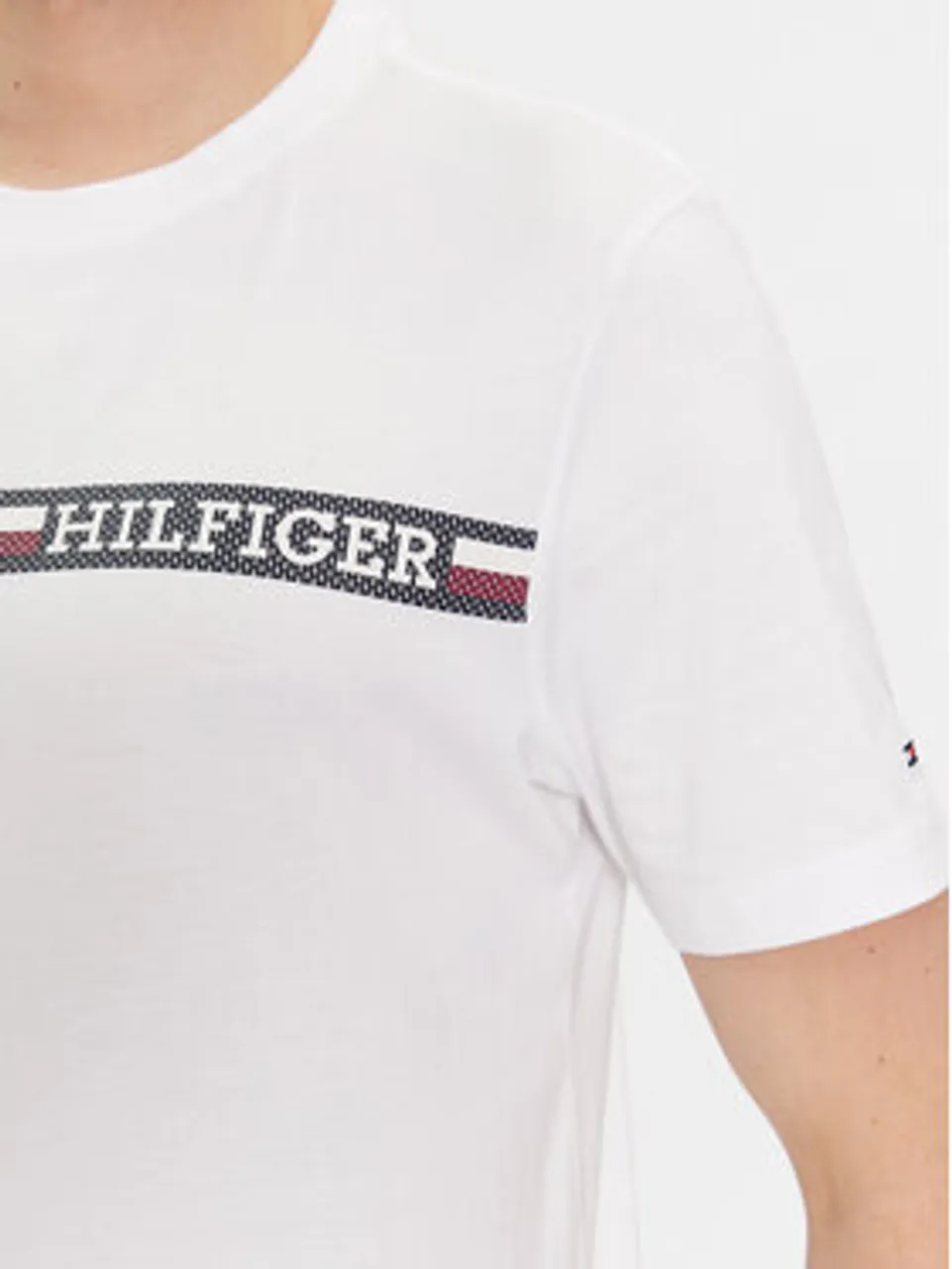 Tommy Hilfiger T-Shirt Monotype MW0MW33688 Weiß Regular Fit