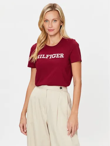 Tommy Hilfiger T-Shirt Monotype WW0WW40057 Rot Regular Fit