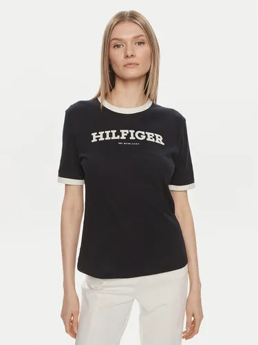 Tommy Hilfiger T-Shirt Monotype WW0WW41208 Dunkelblau Regular Fit