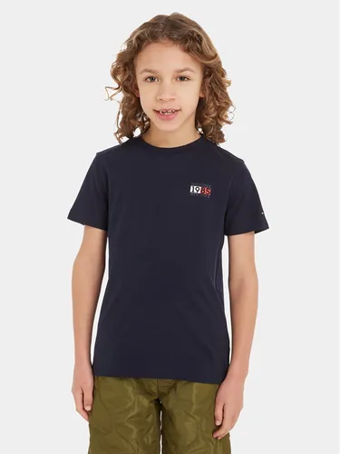 Tommy Hilfiger T-Shirt New York Flag KB0KB08626 S Dunkelblau Regular Fit