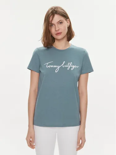 Tommy Hilfiger T-Shirt Signature WW0WW41674 Blau Regular Fit