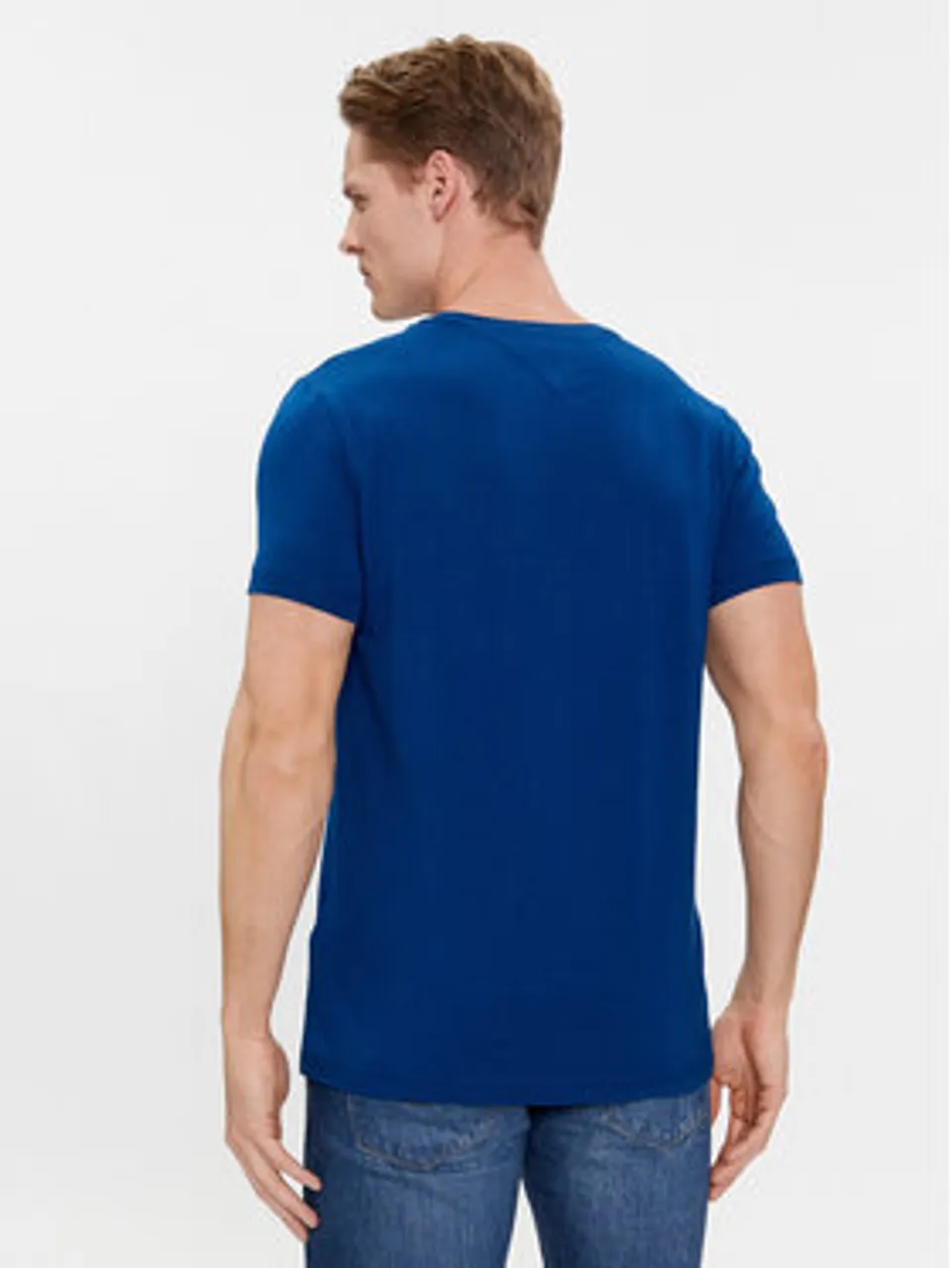 Tommy Hilfiger T-Shirt Stretch Slim Fit Tee MW0MW10800 Blau Slim Fit