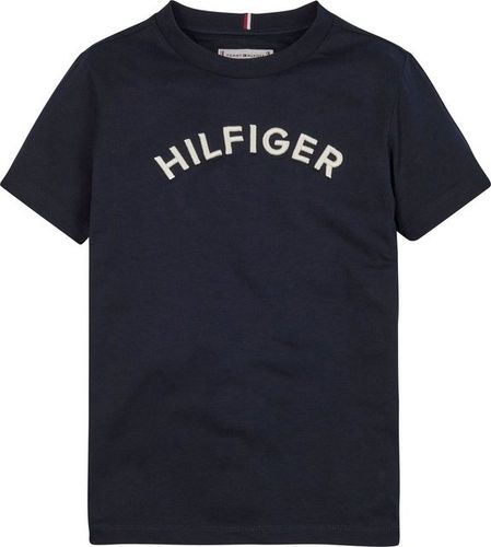 Tommy Hilfiger T-Shirt »U HILFIGER ARCHED TEE« mit Schriftzug