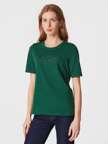 Tommy Hilfiger T-Shirt WW0WW37351 Grün Regular Fit