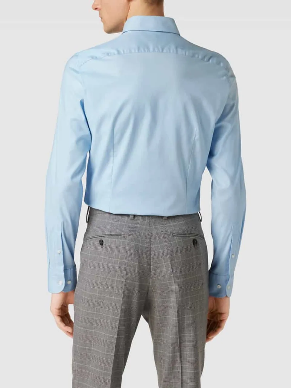 Tommy Hilfiger Tailored Business-Hemd mit Label-Stitching Modell 'FLEX' in Marine