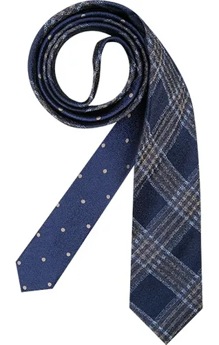 Tommy Hilfiger Tailored Herren Krawatte blau Seide mit Karos