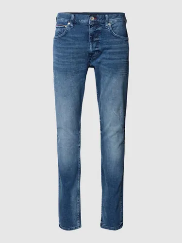 Tommy Hilfiger Tapered Fit Jeans im 5-Pocket-Design Modell 'HOUSTON' in Jeansblau