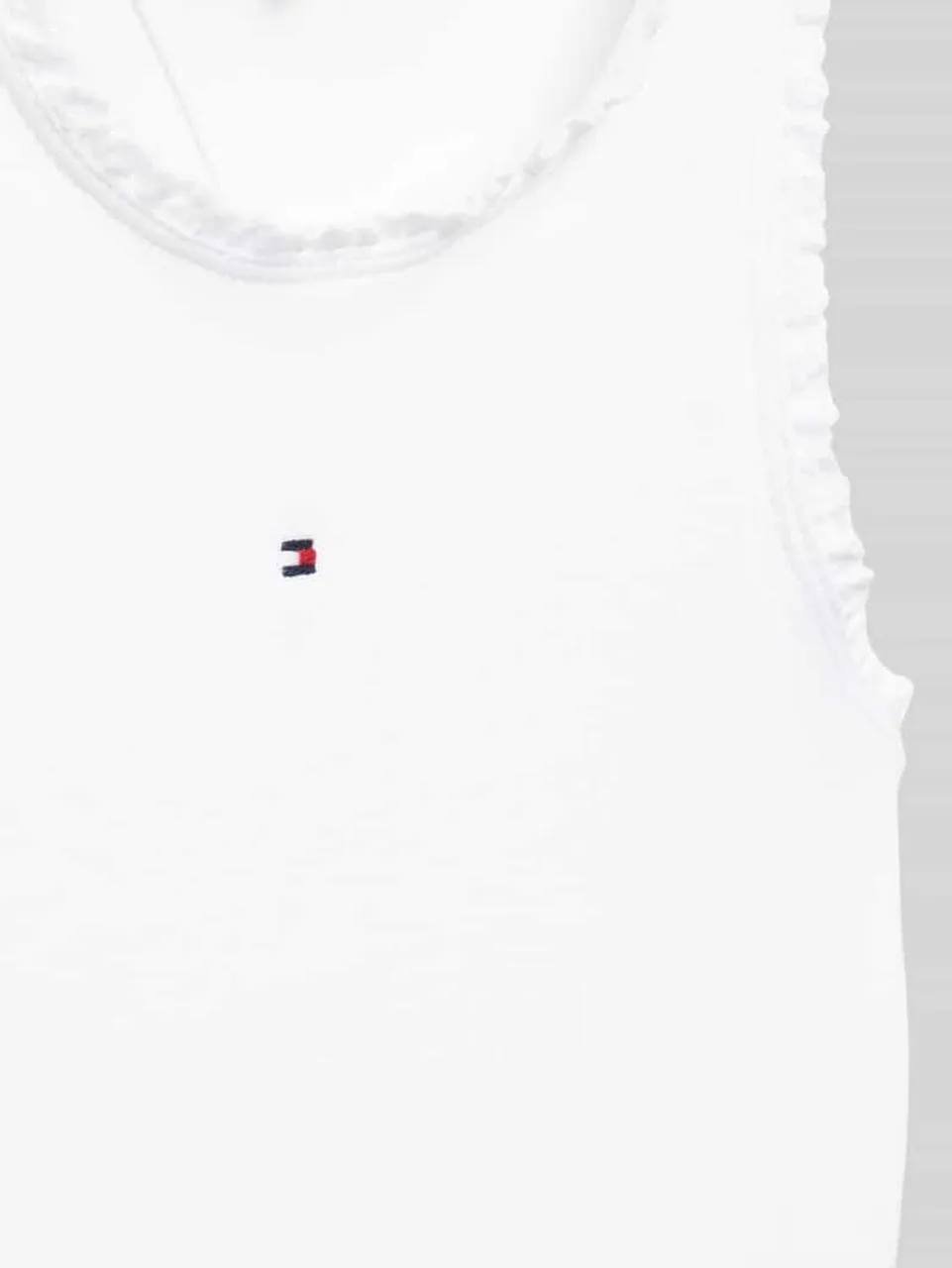 Tommy Hilfiger Teens Cropped Top mit Label-Stitching Modell 'ESSENTIAL' in Weiss