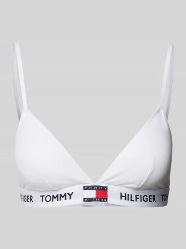 TOMMY HILFIGER Triangel-BH mit Label-Bund in Weiss