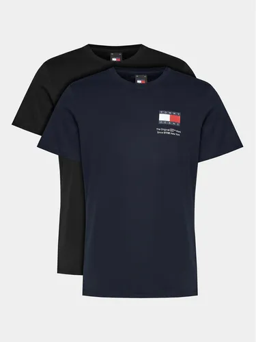 Tommy Jeans 2er-Set T-Shirts DM0DM18862 Schwarz Slim Fit