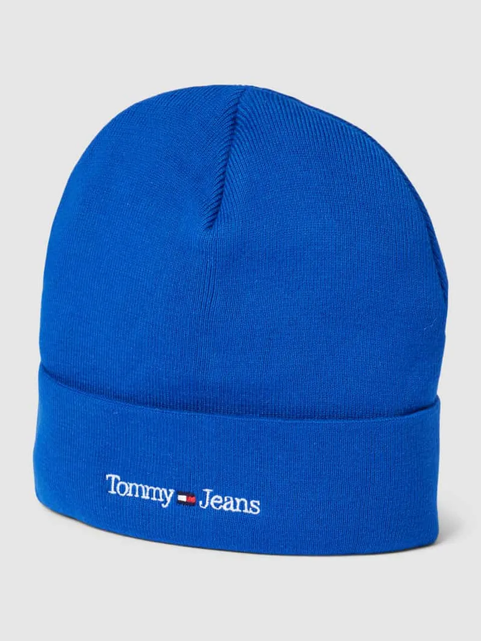 Tommy Jeans Beanie mit Label-Stitching Modell 'SPORT' in Royal