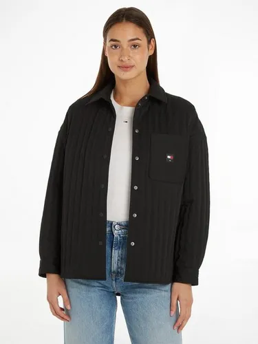 Tommy Jeans Blusentop TJW QUILTED OVERSHIRT mit Logopatch