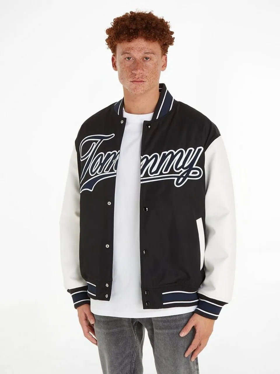 Tommy Jeans Collegejacke TJM LETTERMAN JACKET EXT mit Tommy-Schriftzug