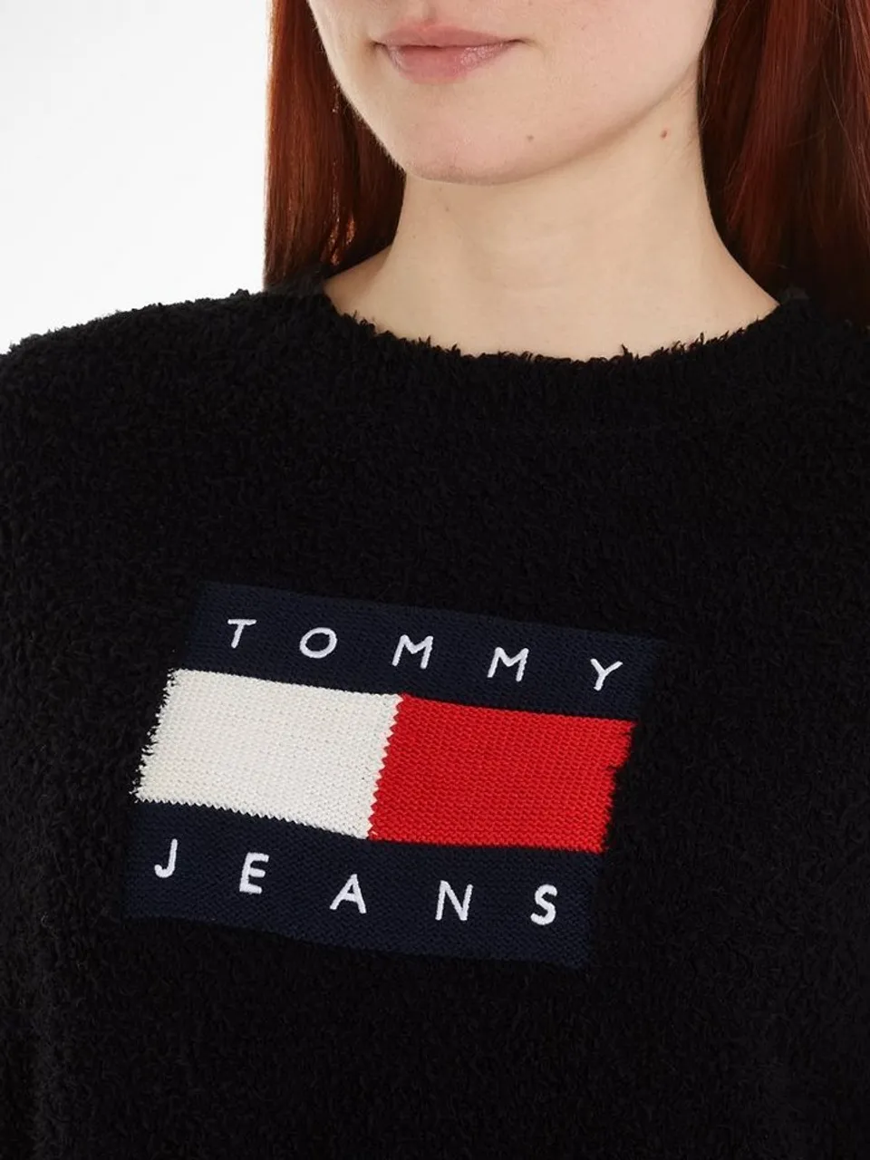 Tommy Jeans Curve Strickpullover TJW CENTER FLAG SWEATER EXT