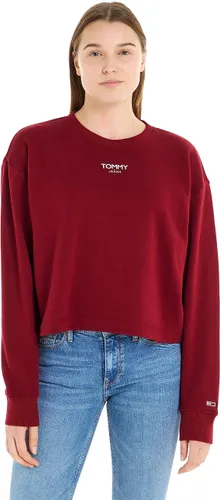 Tommy Jeans Damen Sweatshirt Cropped Logo ohne Kapuze
