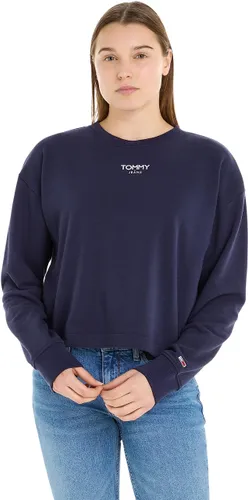 Tommy Jeans Damen Sweatshirt Cropped Logo ohne Kapuze