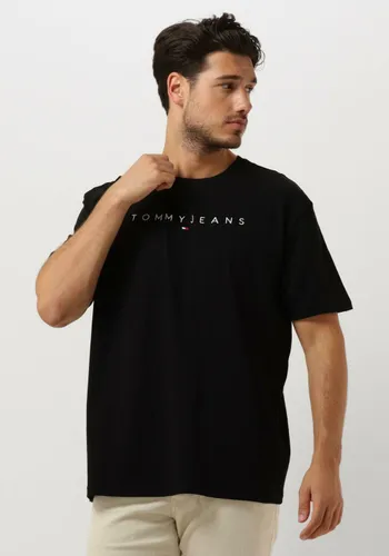 Tommy Jeans Herren Polos & T-Shirts Tjm Reg Linear Logo Tee Ext - Schwarz