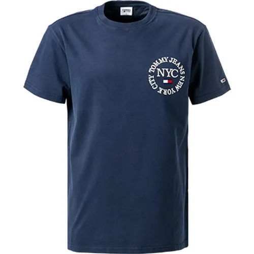 TOMMY JEANS Herren T-Shirt blau Baumwolle