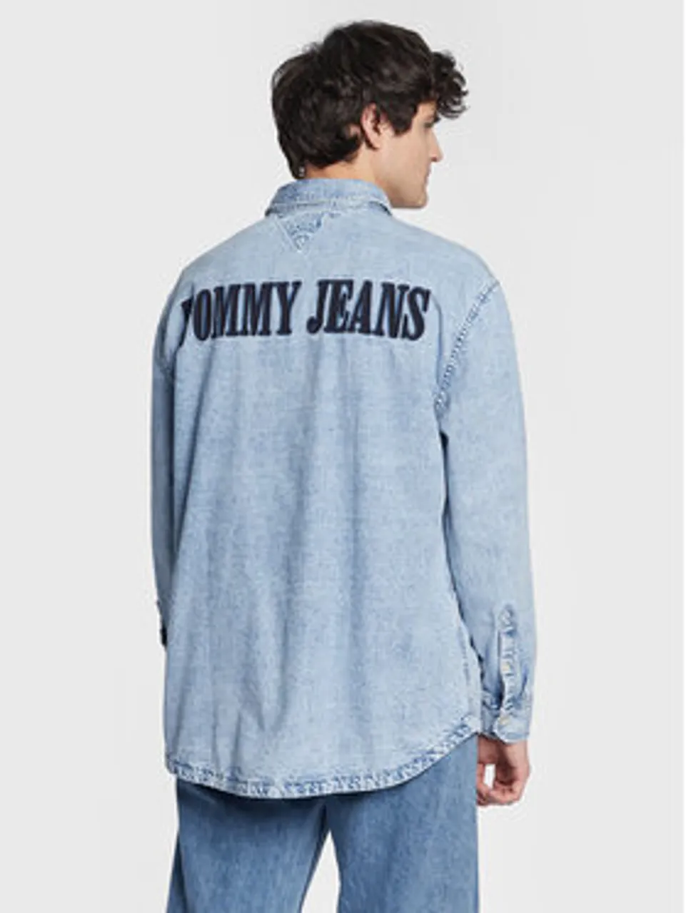 Tommy Jeans Jeanshemd Graphic Archive DM0DM15625 Blau Relaxed Fit