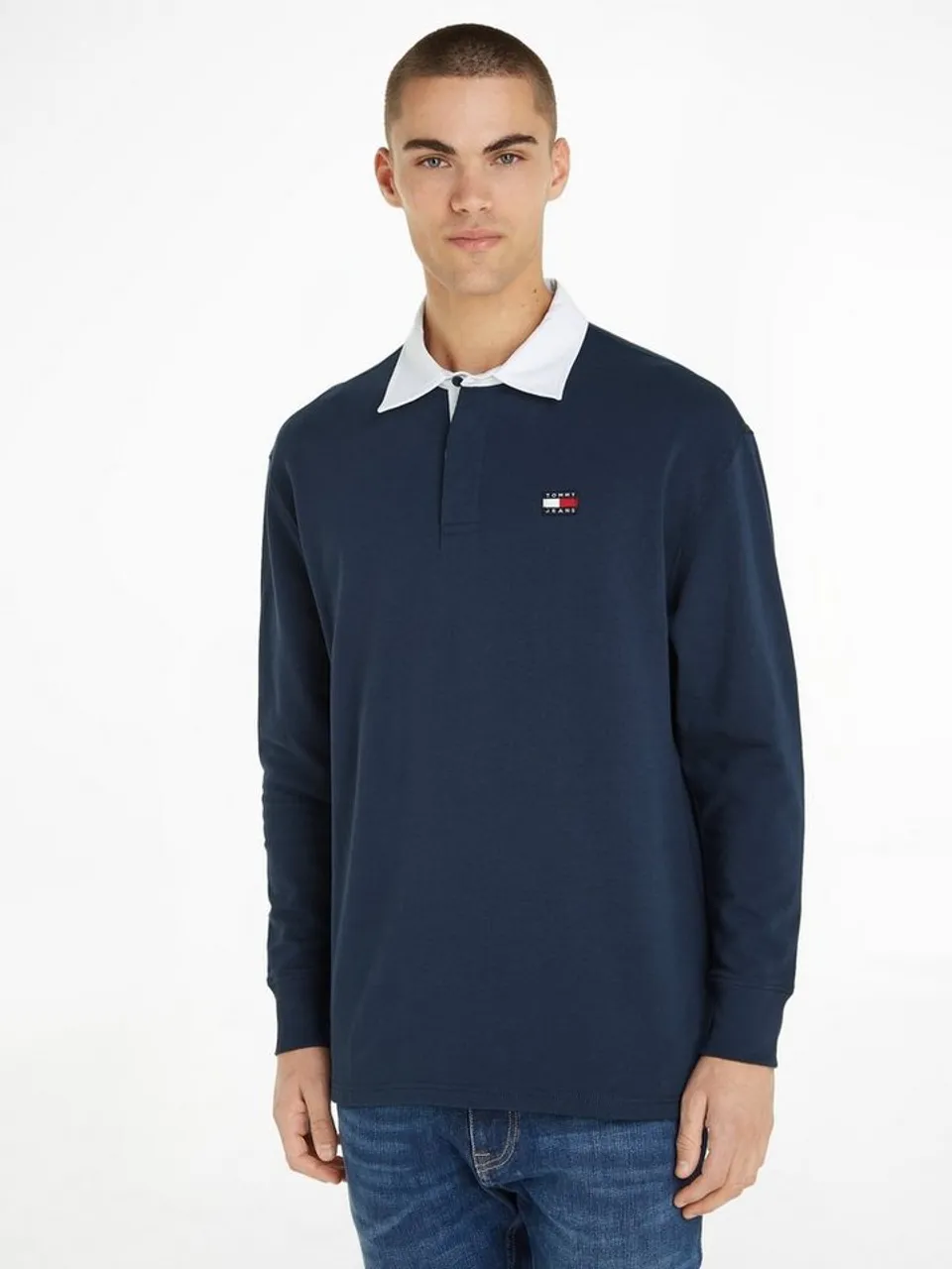 Tommy Jeans Langarm-Poloshirt TJM BADGE RUGBY