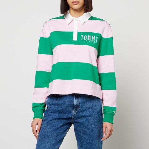 Tommy Jeans Oversized Cotton-Jersey Rugby Shirt - XS