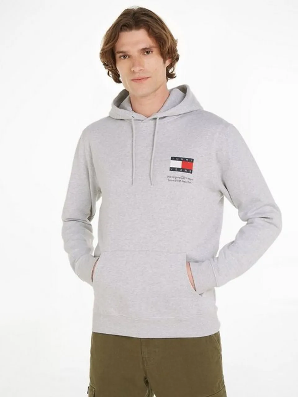 Tommy Jeans Plus Kapuzensweatshirt TJM REG ESSENTIAL FLAG HOOD EXT hoher Tragekomfort