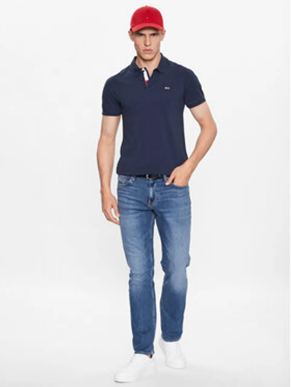 Tommy Jeans Polohemd DM0DM15370 Dunkelblau Slim Fit