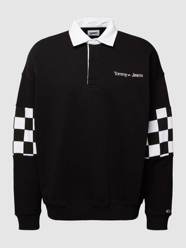 Tommy Jeans Poloshirt mit Logo-Stitching Modell 'SKATER CHECKERBOARD RUGBY'