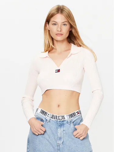 Tommy Jeans Pullover DW0DW14950 Rosa Slim Fit