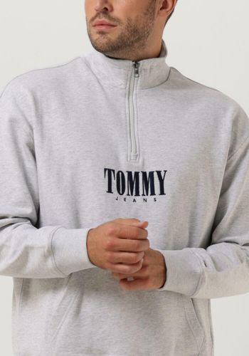 Tommy Jeans Pullover Tjm Rlxd Authentic Half Zip Grau Herren