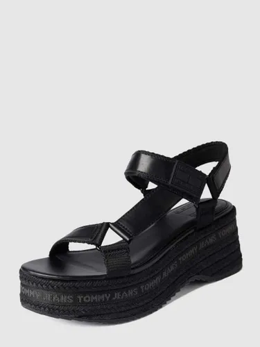 Tommy Jeans Sandalen mit Label-Schriftzug in Black