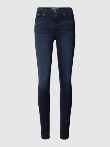 Tommy Jeans Skinny Fit Jeans im 5-Pocket-Design Modell 'NORA' in Dunkelblau