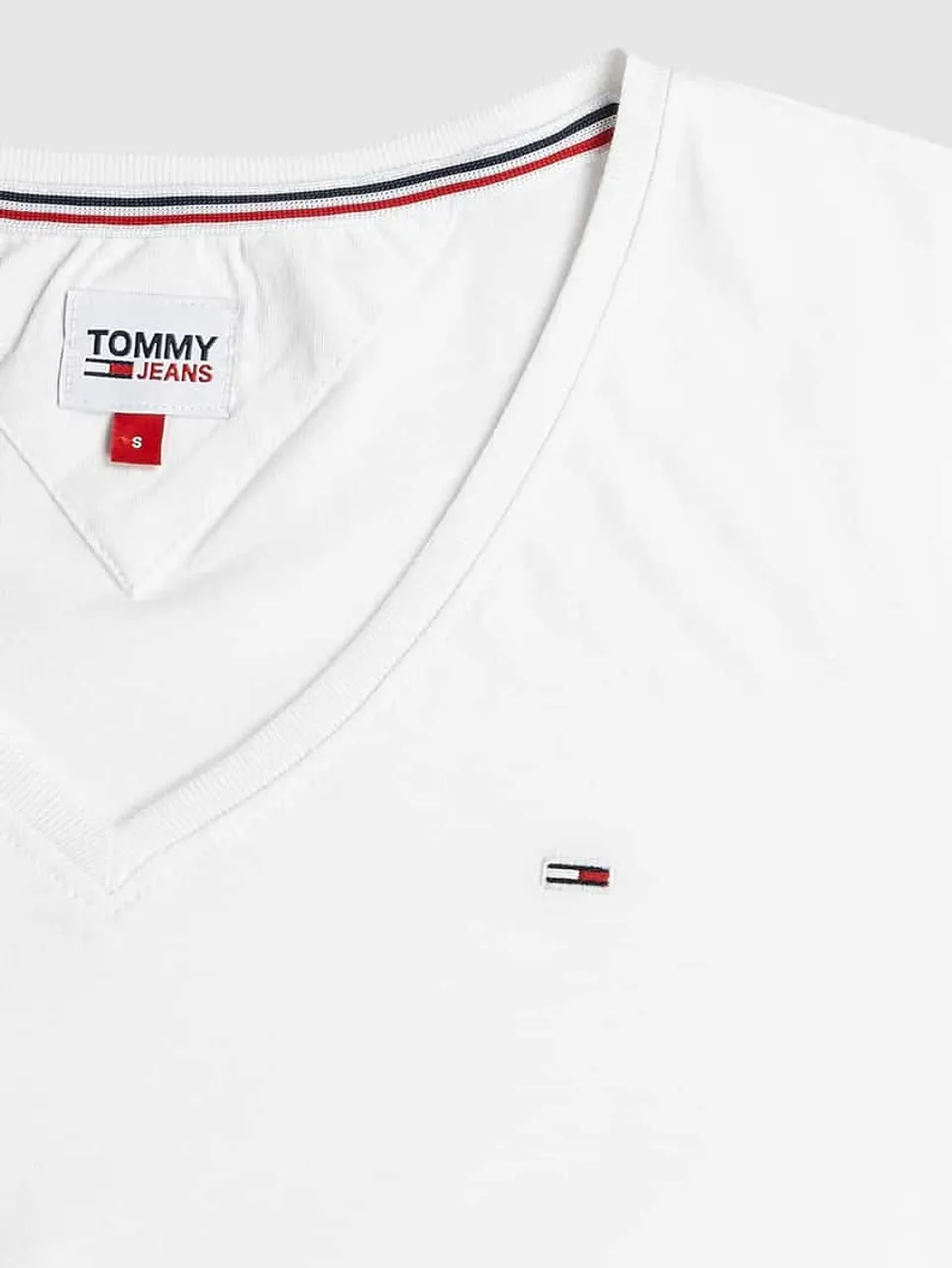 Tommy Jeans Slim Fit T-Shirt aus Bio-Baumwolle in Weiss
