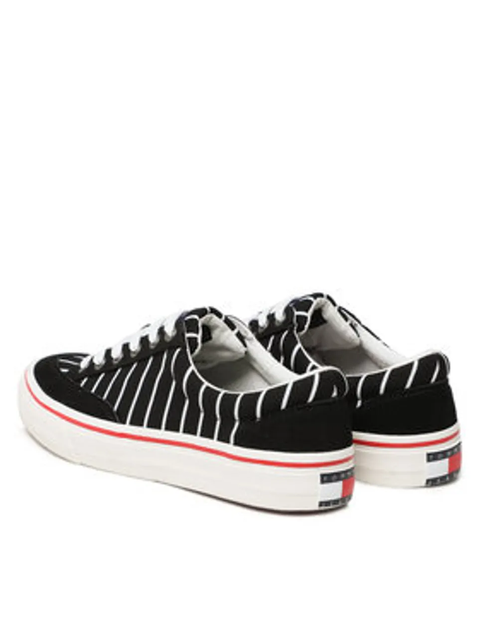 Tommy Jeans Sneakers aus Stoff Skate Canvas Stripes EM0EM01153 Schwarz