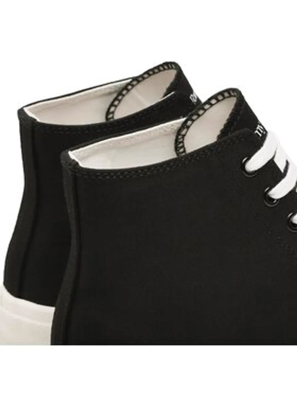 Tommy Jeans Sneakers Mid Canvas Color EM0EM01157 Schwarz